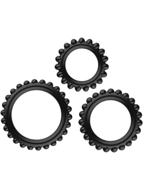 Baile: Titan No.1, Silicone Cock Ring Set, 3-pack