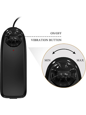 Beautiful Catoblepas: Slide-Skin Vibrating Dildo, 21 cm, mörk