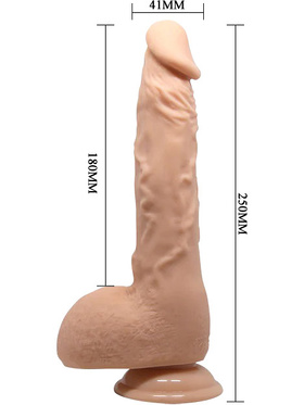Beautiful Jason: Realistisk Dildo med Sugpropp, 25 cm, ljus