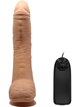 Beautiful Alex: Realistisk Dildovibrator med Sugpropp, 28 cm, ljus