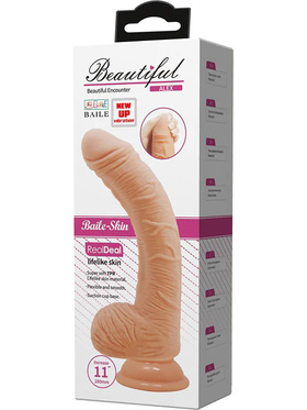 Beautiful Alex: Realistisk Dildovibrator med Sugpropp, 28 cm, ljus