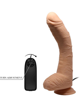 Beautiful Alex: Realistisk Dildovibrator med Sugpropp, 28 cm, ljus