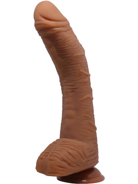 Beautiful Alex: Realistisk Dildo med Sugpropp, 28 cm, mörk