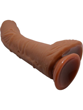 Beautiful Alex: Realistisk Dildo med Sugpropp, 28 cm, mörk