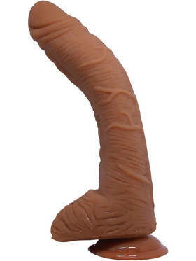 Beautiful Alex: Realistisk Dildo med Sugpropp, 28 cm, mörk