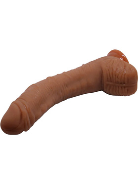 Beautiful Alex: Realistisk Dildo med Sugpropp, 28 cm, mörk