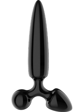 Satisfyer: Triple Crystal 1, Glass Dildo, svart