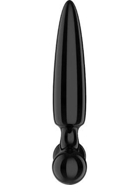 Satisfyer: Triple Crystal 1, Glass Dildo, svart
