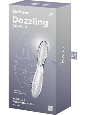 Satisfyer: Dazzling Crystal 2, Glass Dildo, transparent