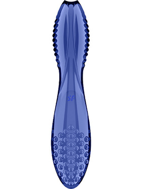 Satisfyer: Dazzling Crystal 2, Glass Dildo, blå