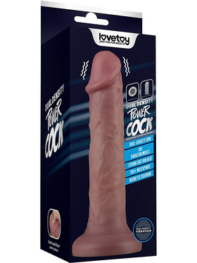 LoveToy: Vibrating Dual Density Power Cock, 20 cm
