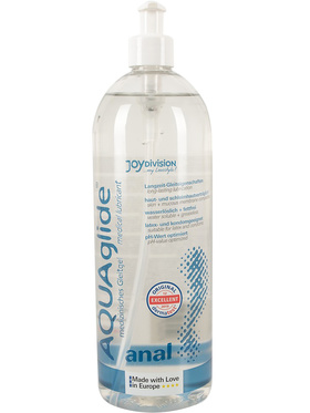 JoyDivision Aquaglide Anal: Vattenbaserat Analglidmedel, 1000 ml