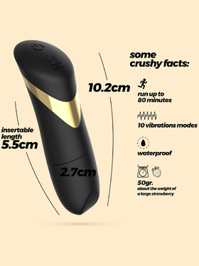Crushious: Blinders, Rechargeable Vibrating Bullet, svart