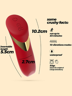 Crushious: Blinders, Rechargeable Vibrating Bullet, röd