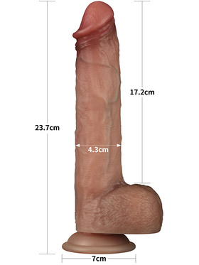 LoveToy: Sliding Skin Pro Silicone Dildo, 24 cm