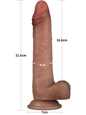 LoveToy: Sliding Skin Pro Silicone Dildo, 21.5 cm