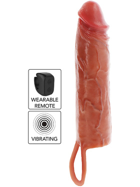 Toy Joy: Hydrated Skin Penis Silicone Sleeve Vibrating, 20 cm