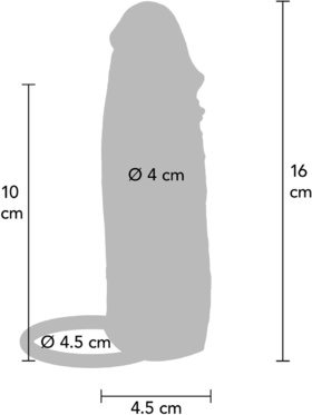 Toy Joy: Hydrated Skin Penis Silicone Sleeve, 16 cm