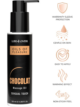 Lube4Lovers: Oils Of Pleasure, Chocolate Massage Oil, 120 ml