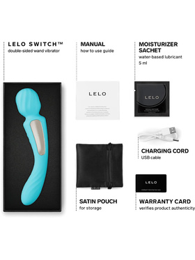 LELO: Switch, Double-Ended Wand Vibrator, turkos