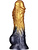 LoveToy: Aerosx, Dual Density Inflatable Dildo, 21 cm, guld/svart