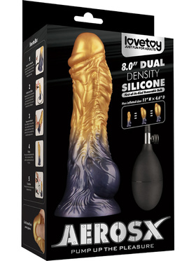 LoveToy: Aerosx, Dual Density Inflatable Dildo, 21 cm