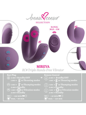 Beau Coeur: Mireva, RC Triple Hands-Free Vibrator