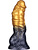 LoveToy: Aerosx, Dual Density Inflatable Dildo, 19 cm, guld/svart