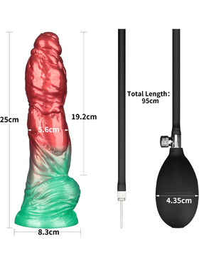 LoveToy: Aerosx, Dual Density Inflatable Dildo, 25 cm, röd/grön LoveToy: Aerosx, Dual Density Inflatable Dildo, 25 cm, röd/grön