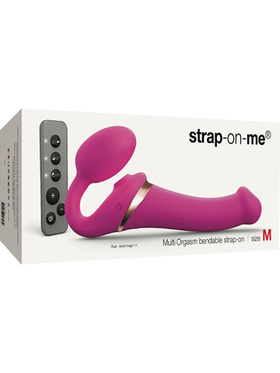 Strap-On-Me: Multi Orgasm Bendable Strap-On Vibrator, M, rosa