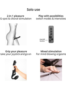 Strap-On-Me: Multi Orgasm Bendable Strap-On Vibrator, S, rosa
