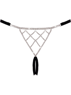 Cottelli Lingerie: Crotchless String with Rhinestones, One Size