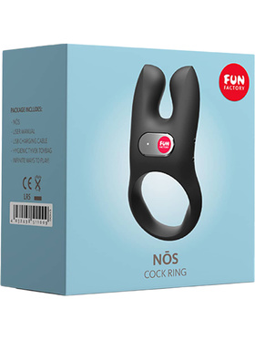 Fun Factory: Nos Classic, Vibrating Cock Ring, svart