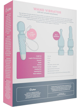 EasyToys: Wand Vibrator with 2 Attachments