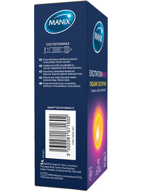 Manix: Excitation Max Kondomer, 12-pack