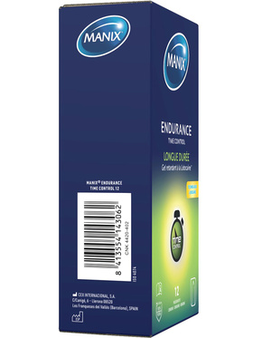 Manix: Eudurance Time Control Kondomer, 12-pack