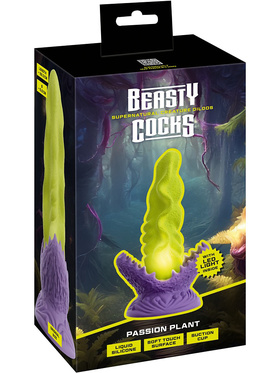 Beasty Cocks: Passion Plant, Creature Dildo with LED, 22 cm