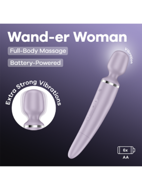 Satisfyer: Wand-er Woman, Battery Powered Wand Vibrator, lila